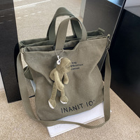 Bolsos de Lona para Mujer, 100% Algodón, Gran Capacidad, Bolsos de Hombro con Cierre de Cremallera para el Uso Diario