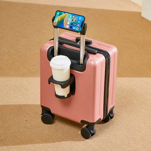 Valise de <span class=keywords><strong>Cabine</strong></span> Tendance 14 Pouces, <span class=keywords><strong>Bagage</strong></span> à Main Compact, <span class=keywords><strong>1</strong></span> Pièce, Vente <span class=keywords><strong>en</strong></span> Gros, <span class=keywords><strong>en</strong></span> PC et ABS, 40*30*20, avec Porte-Gobelet - Product Image 3