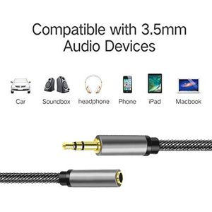 Câble d'extension audio 3.5mm câble d'extension pour <span class=keywords><strong>casque</strong></span> Hi-Fi mâle à femelle adaptateur auxiliaire son cordon d'extension stéréo pour <span class=keywords><strong>casque</strong></span> - Product Image 3