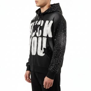 Muestras Gratis de Ropa Personalizada, Sudaderas con Capucha de Estilo Urbano, Bordados Desgastados, Parches, Talla Grande, Efecto Deslavado al Sol, Lavado Ácido, Vintage, con Cierre - Product Image 4