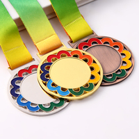 Médailles scolaires de haute qualité en métal, or, argent, cuivre, or rose, prix de gros d'usine, impression personnalisée, trophée en fer avec logo