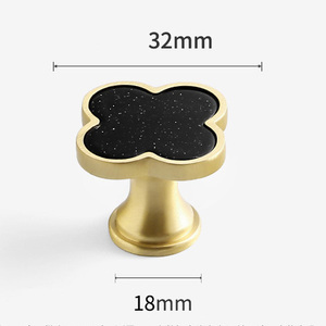 Kenop Kabinet Bola Kuningan Hitam <span class=keywords><strong>Matte</strong></span> Modern JAYA, Gagang Laci Satu Lubang untuk Lemari Pakaian dan Lemari Dapur - Product Image 2