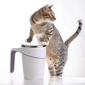 Business Gift Magic Anti Slip Straight Stainless Steel Spill Proof Suction Mug Flip Top Lid <b>Thermos</b> Vacuum Cup 470ml 12-24 Hours - Product Image 6