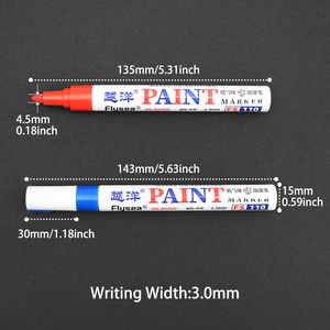 ファインペイントオイルベースの永久アートマーカーペン6mm金属ゴムガラス防水12色 - Product Image 5