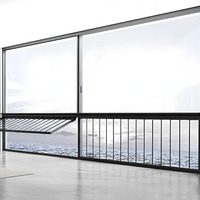 Fenêtres coulissantes en aluminium et verre extensibles, coulissement fluide, résistantes aux intempéries, pour maison, installation facile
