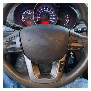 Cubierta para volante de coche, 38cm, 15 , cuero, para Kia Sportage