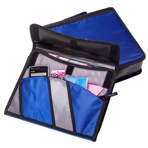 Carpeta con cremallera personalizada BSCI Factory Sidekick de 2-4 pulgadas con 3 anillas en O y pestaña extraíble, modelo D-901-RED personalizada - Product Image 3