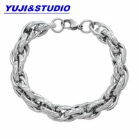 Bracelet en acier titane pour homme, tendance hip-hop, largeur 11 mm, personnalisé, mode polyvalente, minimaliste, motif en X