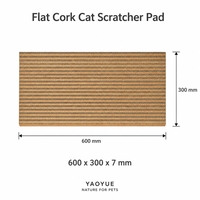 Tapis à gratter pour chat en liège plat avec surface ondulée 600x300mm, tapis à gratter en liège naturel pour chats