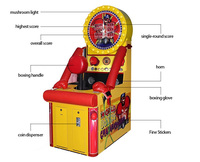 Machine de jeu d'arcade électronique en métal de grande taille pour divertissement sportif, jeu de boxe à monnayeur, jeu de frappe et de coup de pied amusant