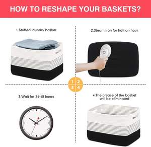 Venta al por mayor plegable 3 uds regalo duradero cuerda de algodón Cestas tejidas cestas de almacenamiento de <span class=keywords><strong>juguetes</strong></span> <span class=keywords><strong>para</strong></span> <span class=keywords><strong>organizar</strong></span> - Product Image 2