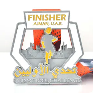 Conception professionnelle personnalisée de votre propre alliage de Zinc 3d Gold Metal Award Sport Marathon Running Medal