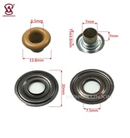 Œillets métalliques ronds en laiton de 21 mm de diamètre, sans nickel, pour accessoires de sac à dos, vente en gros directe usine