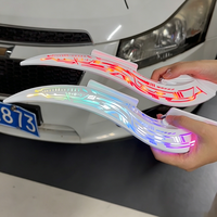 Lampe de toit LED RGB universelle pour voiture, clignotante, avec effets de freinage et d'avertissement, accessoire de modification extérieure, style cornes de dragon