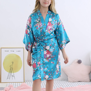 <span class=keywords><strong>Batas</strong></span> <span class=keywords><strong>de</strong></span> Satén <span class=keywords><strong>de</strong></span> Verano para <span class=keywords><strong>Niñas</strong></span>, Estampado Floral Personalizado, Ropa <span class=keywords><strong>de</strong></span> Dormir Suave, Ropa <span class=keywords><strong>de</strong></span> Casa Informal, Camisón, Vestido <span class=keywords><strong>de</strong></span> Fiesta, Regalo para <span class=keywords><strong>Niñas</strong></span> - Product Image 3