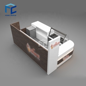 Quiosco <span class=keywords><strong>de</strong></span> Comida Rápida <span class=keywords><strong>de</strong></span> Estilo Moderno para Centro Comercial, Quiosco <span class=keywords><strong>de</strong></span> Café con Estructura Metálica, Estación Portátil <span class=keywords><strong>de</strong></span> Exhibición <span class=keywords><strong>de</strong></span> Café - Product Image 4
