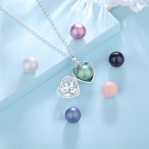 <span class=keywords><strong>Collana</strong></span> Changda con Ciondolo Angel Chime Harmony Ball Placcato Argento per <span class=keywords><strong>Maternità</strong></span> e Cerimonie - Product Image 3