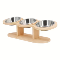 Support de support de bol de chat léger surélevé en bois écologique support d'eau de nourriture surélevé 15 support incliné pour une utilisation en intérieur chats chiens