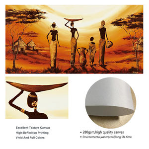 Pintura en lienzo de maceta al atardecer para mujer africana, póster abstracto e impresiones, arte de pared, imágenes para decor - Product Image 5