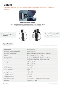 StarCharge Saturn MID PTB Certified 22kW Dual AC EV Charger Type 2 Floor-<b>Mounted</b> Pedestal 4.3-inch LCD Screen - Product Image 4