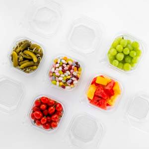 Garantía de calidad 12oz Reciclable Tamper Evident Square Tub Cerradura de seguridad patentada Contenedores de delicatessen para uso industrial de alimentos y ensaladas - Product Image 6