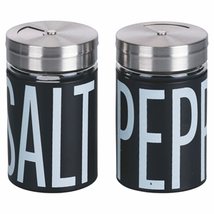 Set di 4 Pezzi BIG IS MORE GLASS MENAGE NERO + SUPPORTO - Product Image 3