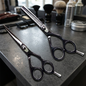 Ciseaux professionnels pour la coupe des cheveux, en acier inoxydable japonais J2, lames aiguisées et légères, pour droitiers, manche long, usage en salon - Product Image 4