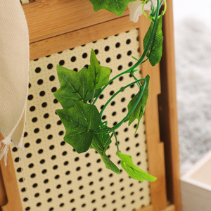 Vigne artificielle de fleurs de gloire du matin en plastique, plante grimpante décorative durable pour cache-conduit de climatiseur, style bohème - Product Image 2