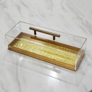 <span class=keywords><strong>Acrylic</strong></span> trong suốt bánh mì hộp hình chữ nhật Bánh khay hiển thị Bìa bánh tấm tráng miệng Tấm bánh Rack hiển thị hộp - Product Image 2