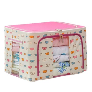 Caja de almacenamiento de marco de acero plegable de tela Oxford moderna, <span class=keywords><strong>ropa</strong></span> de gran capacidad, edredón de juguete, muebles para el hogar, armario - Product Image 5