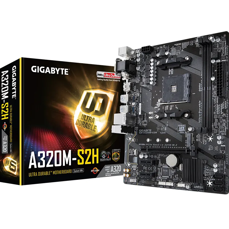 Новая десктопная Материнская плата Gigabyte A320M S2H M-ATX AMD A320/DDR4/M.2/USB3.1/sta3.0/SSD 32G, десктопная плата AM4, распродажа
