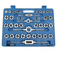 Shenzinc – Kit de 110 pièces de tarauds et filières métriques à droite en acier allié, outils de filetage pour la réparation de vis en acier et boîte à outils manuels