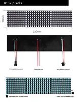 Écran LED flexible RGB en cuivre noir 8x32, bande lumineuse intelligente, éclairage paysager, application, guirlandes lumineuses, affichage matriciel de points, étanche
