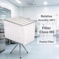 Filtre de poche M5 M6 F7 F8 F9 en tissu non tissé pour système de climatisation HVAC, filtration intermédiaire