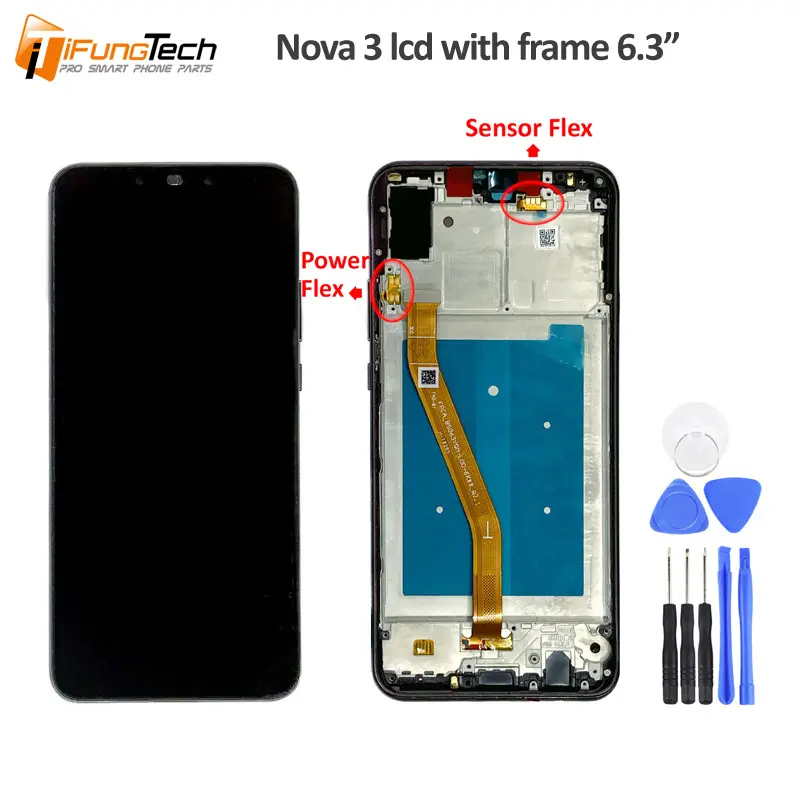Hot selling Mobile Phone LCD For Huawei Nova 3 LCD Touch Screen Display Digitizer Assembly For Nova 3 LCD Replacement