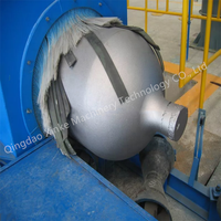 Qingdao Xinke passer à travers un grand tuyau d'acier externe propre industriel sablage convoyeur Type grenailleuse