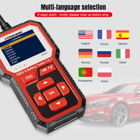 Escáner de Diagnóstico Automotriz OBD2 / EOBD / CAN Personalizable con Función de Prueba de Salud de la Batería, Probador de Batería de Automóvil