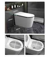Vente en gros de toilettes intelligentes monobloc, à poser au sol, électriques, intelligentes, pour salle de bain de villa de luxe
