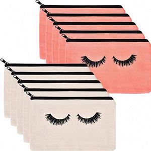 Estuche para Lápices de Maquillaje con Logotipo Personalizado, Bolsa de Aseo de Cáñamo Simple, Bolsa de Maquillaje de Algodón, Bolsa de Cosméticos de Lona para Viaje - Product Image 2