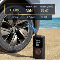 Compresseur d'air sans fil pour voiture, gonfleur de pneus 150 PSI, affichage numérique LED, arrêt automatique pour voiture, moto, vélo