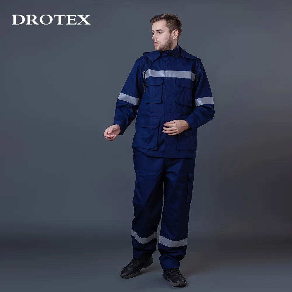 Streetwear Ingenieure flammhemmende reflektierende Jacke und Hosen Arbeitsanzüge für Herren
