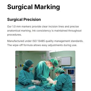 Skin Safe Marker Pen Non Toxic Medical Ink Smooth Application - Product Image 6