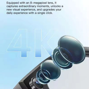 Lunettes Intelligentes Q8 BT WiFi IA avec Caméra 800MP 4K, Enregistrement Photo/Vidéo, <span class=keywords><strong>Traduction</strong></span> IA, Étanche IPX-6, Pliables et Automatiques - Product Image 5