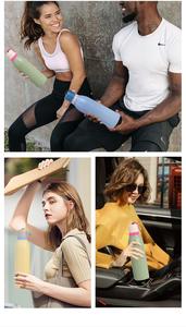 Frascos de vacío de doble pared de metal Botella de agua de frasco de acero inoxidable aislado para acampar y gimnasio - Product Image 6