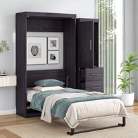 Meubles de chambre à coucher lit escamotable mural grande taille vertical pliable facile à installer lit mural avec armoire