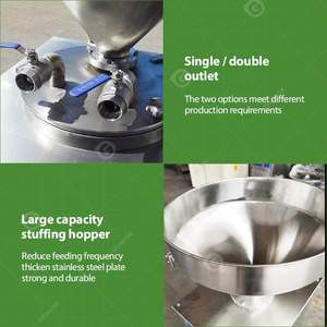 Nouvelle machine de remplissage de saucisses hydraulique entièrement automatique électrique à double tête Embutidora De Chorizo pour les lavements - Product Image 3