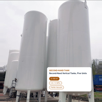 Réservoir de stockage d'oxygène liquide d'occasion, cuve sous pression 5000L, vertical, isolé sous vide, certifié ASME, en stock, prix bas