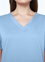 Ensembles d'uniformes médicaux confortables en sergé brossé respirant et extensible, blouses d'infirmière douces en nylon et élasthanne à col en V pour hôpital