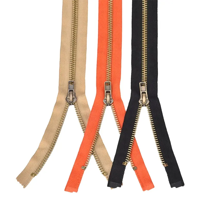 Fire Resistant metal Zipper double sliders