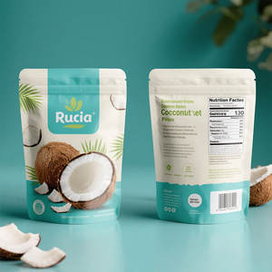 कस्टम चॉकलेट बिस्कुट चिप्स नारियल फ्लेक्स प्लास्टिक पैकिंग जिपर बैग विदेशी स्नैक्स केले नारियल आलू चिप्स मैलर बैग - Product Image 2